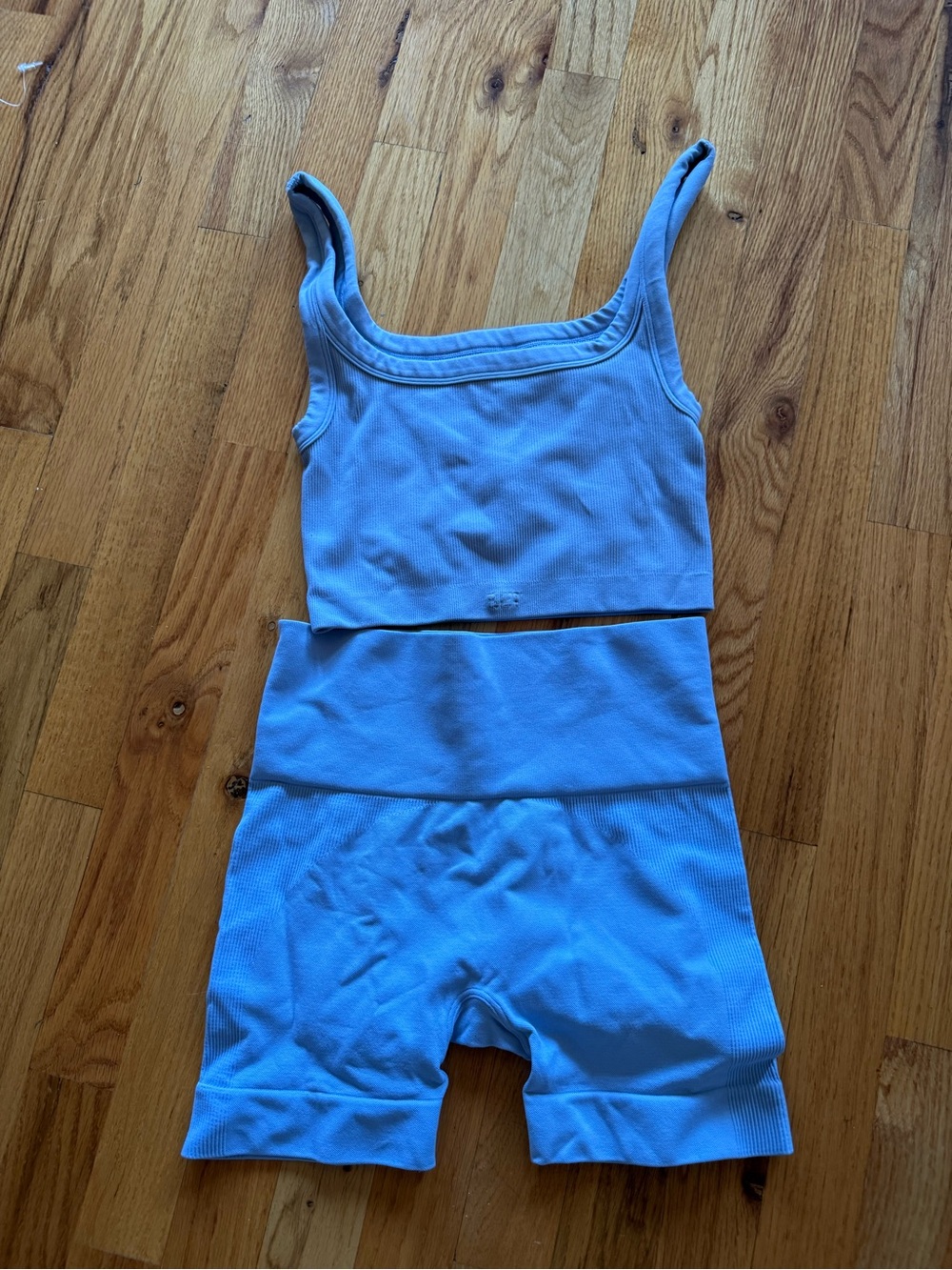 SET Active Light Blue Ribbed Set - Picture 3 of 3